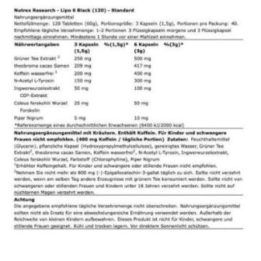Maisto papildas kapsulėmis Nutrex Research Lipo-6 Black 120 kapsulių