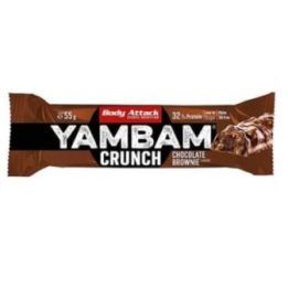 Baltyminis batonėlis Body Attack YAMBAM Crunch 15 × 55 g, Chocolate Brownie
