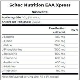 EAA amino rūgščių milteliai Scitec Nutrition EAA Xpress 400 g, kivių ir žaliųjų citrinų skonio