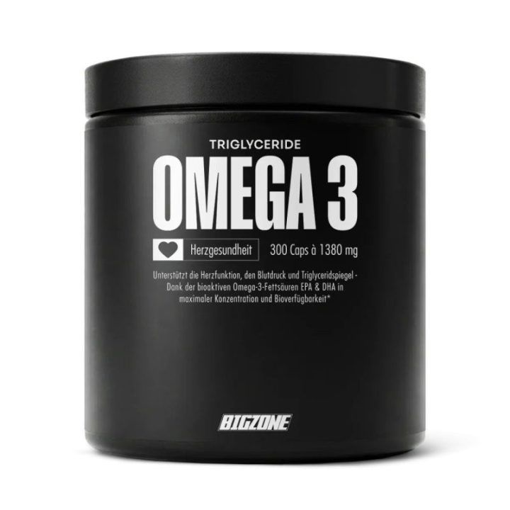 Omega-3 žuvų taukų kapsulės Big Zone Omega 3 Fury Triglyceride 300 kapsulių