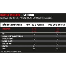 Išrūgų baltymų izoliatas Big Zone Battle 1000 g, šokolado skonio