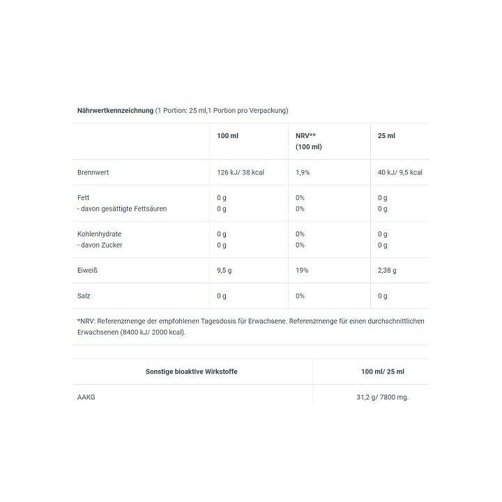 Aminorūgščių shot BioTechUSA AAKG 7800 20 × 25 ml, rožinių greipfrutų skonio