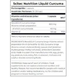 Kurkumino kapsulės Scitec Liquid Curcuma 30 kapsulių