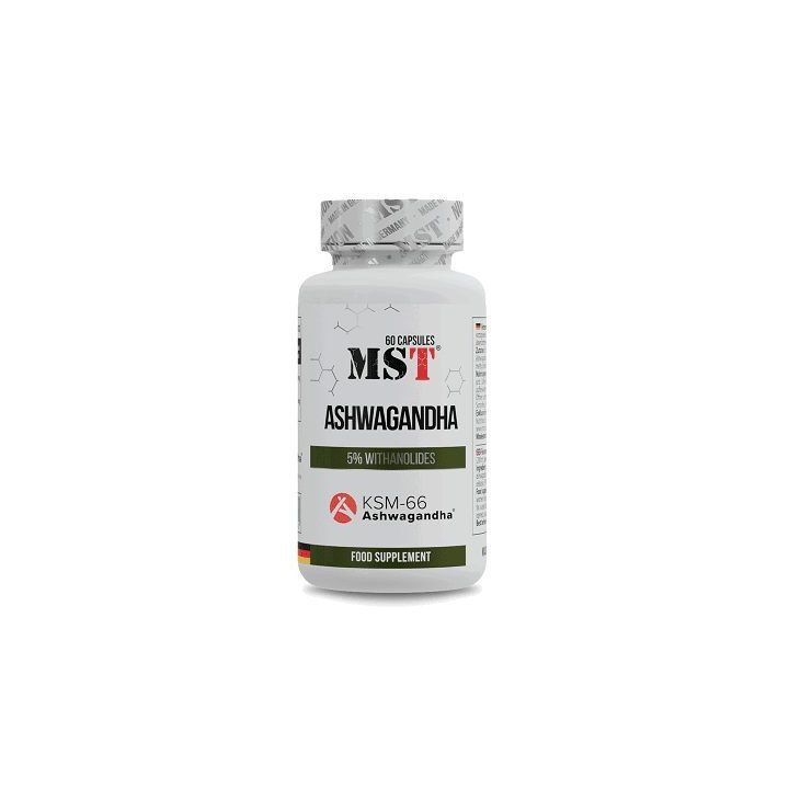 Ashwagandha KSM-66® kapsulės MST 60 kapsulių