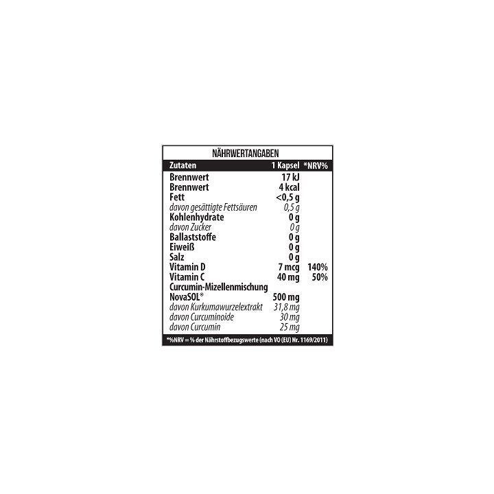 Kurkumino kapsulės MST Curcumin NovaSol® 60 skystų kapsulių