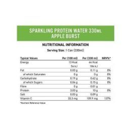 Baltyminis gazuotas vanduo Applied Nutrition Sparkling Protein Water 12 × 330 ml, obuolių skonio