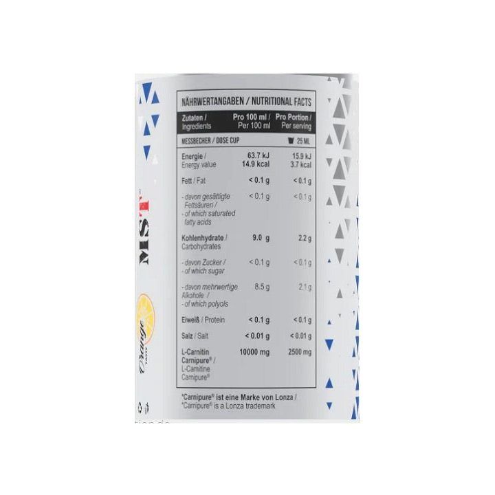 L-karnitino skystis MST Carnipure 100 000, apelsinų skonio, 1000 ml