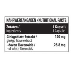 Ginkmedžio lapų ekstrakto kapsulės MST Ginkgo Biloba 60 kapsulių
