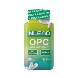 Vynuogių sėklų ekstrakto kapsulės INLEAD OPC 120 vnt., vegan