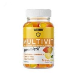 Multivitaminų ir mineralų guminukai Weider Multivit Gummies 80 vnt., apelsinų ir citrinų skonio