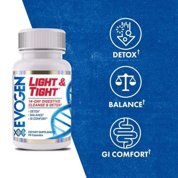 Maisto papildas kapsulėmis EVOGEN Light & Tight Detox 28 kapsulių