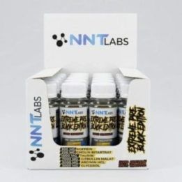 Treniruočių booster shot NNT Labs Extreme Black Edition 20 × 60 ml, egzotinių vaisių skonio