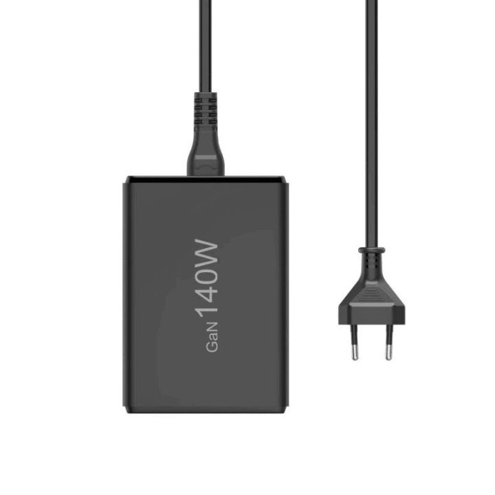 Hama 00201978 įkrovimo stotelė su 3 USB-C ir 2 USB-A, 140 W, juoda