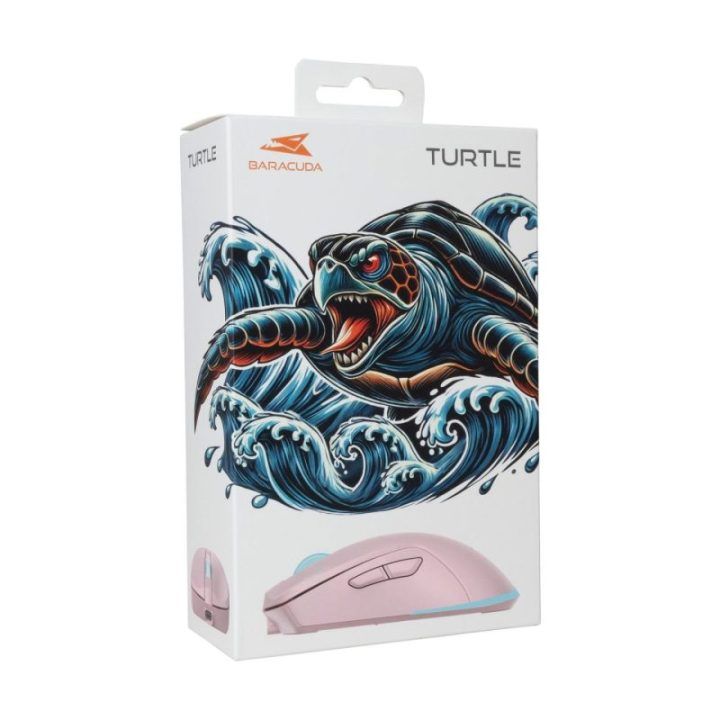 Baracuda TURTLE BGM-124 belaidė žaidimų pelė, rožinė