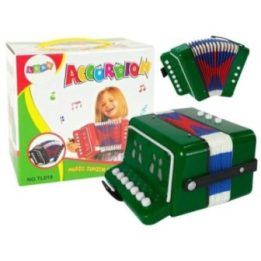 Žalias vaikiškas akordeonas mažajam muzikantui