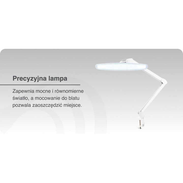 Elegante LED darbo lempa balta
