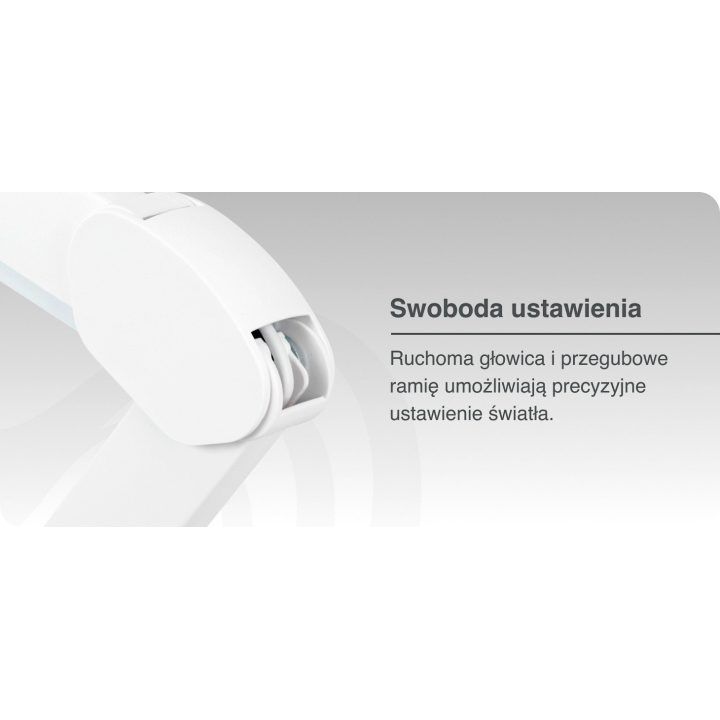 Elegante LED darbo lempa balta