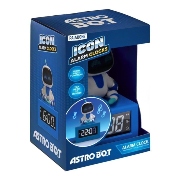 Paladone Astro Bot skaitmeninis žadintuvas su naktine lempute