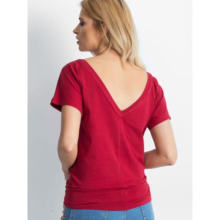 T bordo spalvos