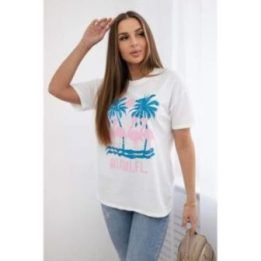 Balta medvilninė palaidinė Miami AmeliaHome