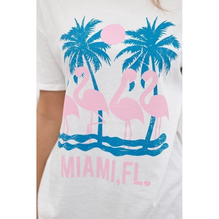 Balta medvilninė palaidinė Miami AmeliaHome