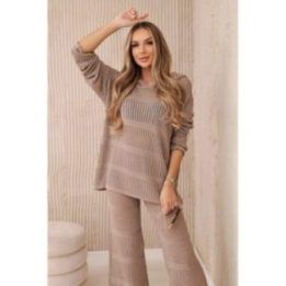 Moteriškas ażuurinis komplektas Rayon, kapučino spalvos