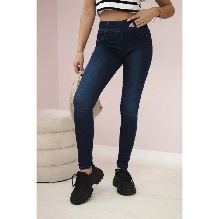 Tamsiai mėlynos džinsinės kelnės Dark denim pants