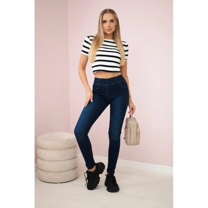 Tamsiai mėlynos džinsinės kelnės Dark denim pants