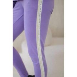 Moteriškas medvilninis komplektas, violetinės spalvos