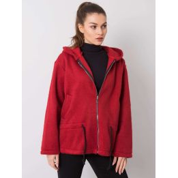 Bordo spalvos paltas