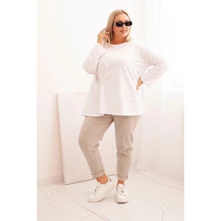Moteriška Plus Size palaidinė su kišene, mėtų spalvos
