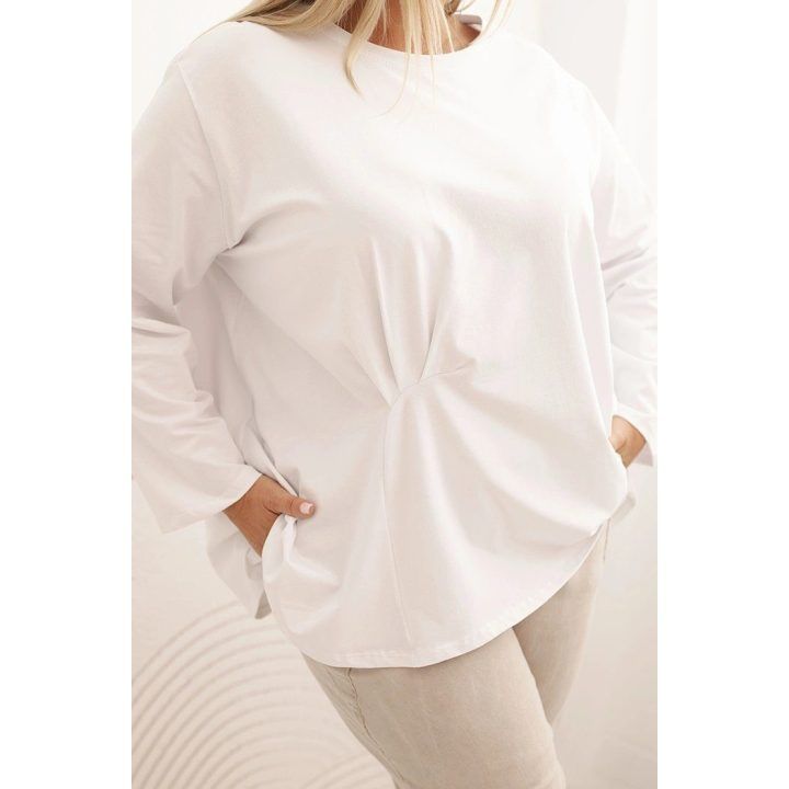 Moteriška Plus Size palaidinė su kišene, mėtų spalvos