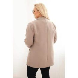 Moteriškas Plus Size švarkas, kapučino spalvos