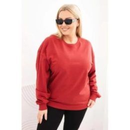Moteriškas Plus Size džemperis, raudonos spalvos