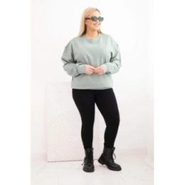 Moteriškas Plus Size džemperis, mėtų spalvos