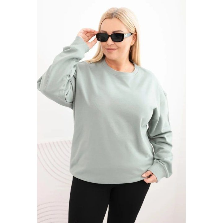 Moteriškas Plus Size džemperis, mėtų spalvos