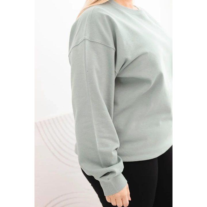 Moteriškas Plus Size džemperis, mėtų spalvos