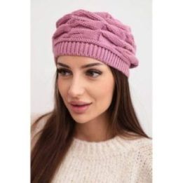 Moteriška žieminė kepurė, violetinės spalvos