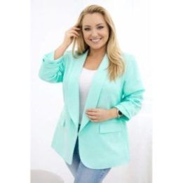 Moteriškas Plus Size švarkas, mėtų spalvos