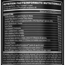 Treniruočių booster Genius Nutrition Warcry Pre 400 g