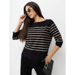 Juoda dryžuota palaidinė oversize