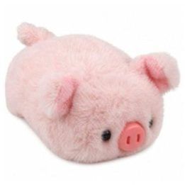 Rožinė pliušinė kiaulė-leidimas, minkštas žaislas 16 cm