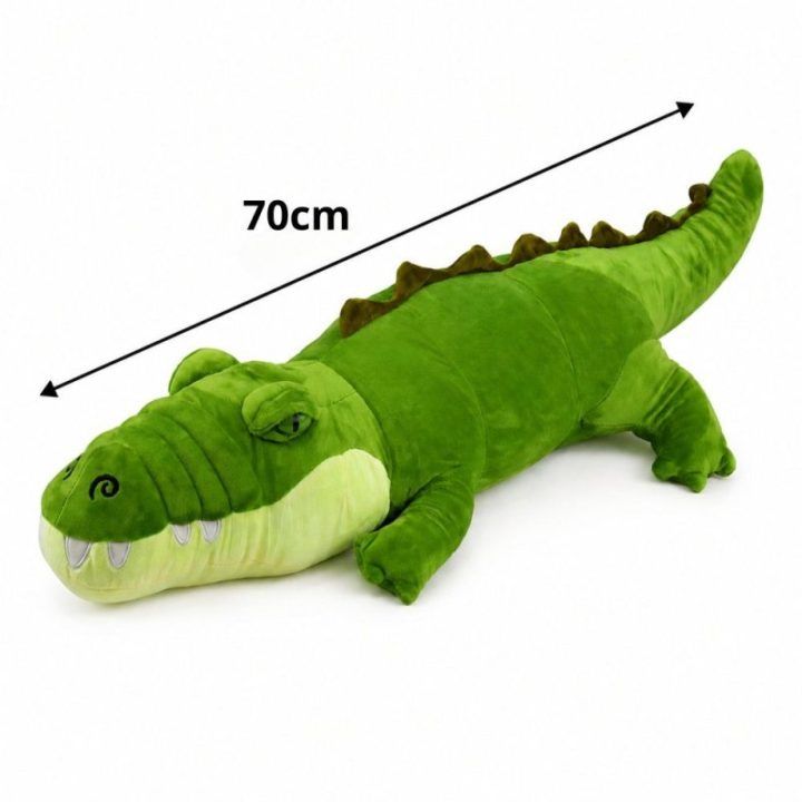 Žalias pliušinis krokodilas, 70 cm