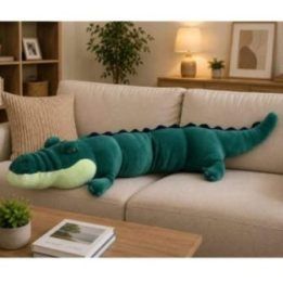Didelis žalias pliušinis krokodilas, 150 cm