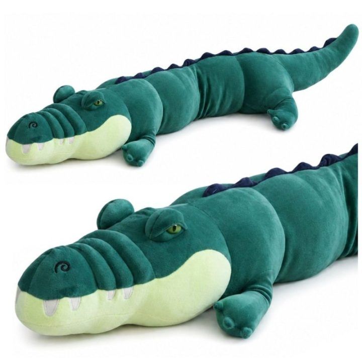 Didelis žalias pliušinis krokodilas, 150 cm