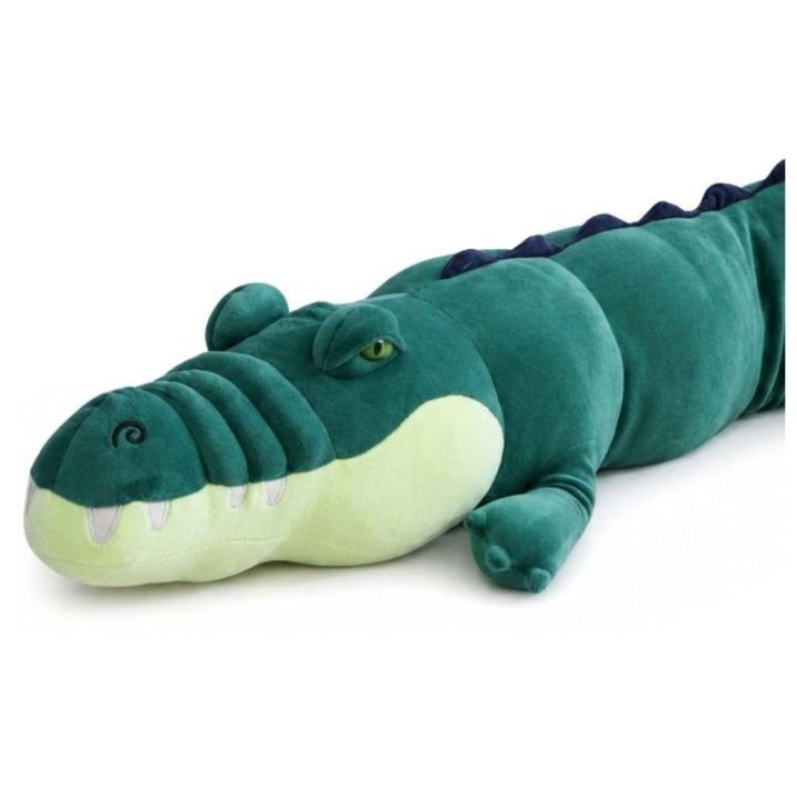 Didelis žalias pliušinis krokodilas, 150 cm