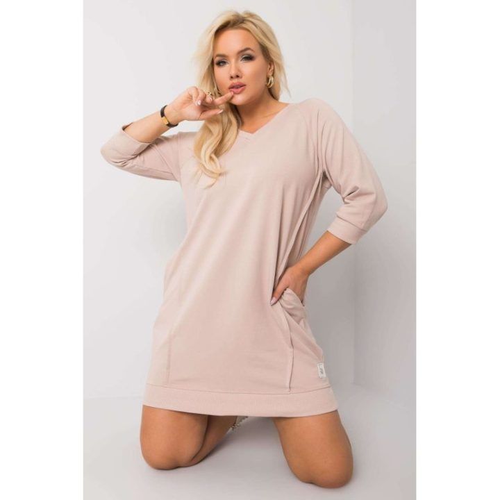 Šviesiai smėlio spalvos suknelė su kišenėmis Relevance