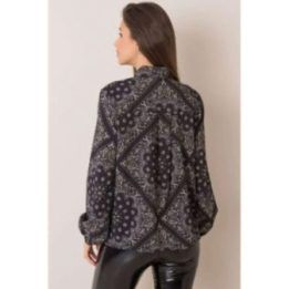 Juoda raštuota palaidinė Italy Moda
