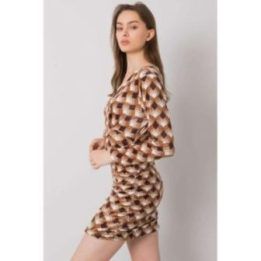 Marginta suknelė ilgomis rankovėmis Italy Moda