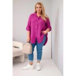Moteriška Plus Size muilinė palaidinė, violetinės spalvos